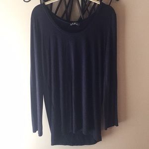 POL Black Long Sleeve Dress. Size Large